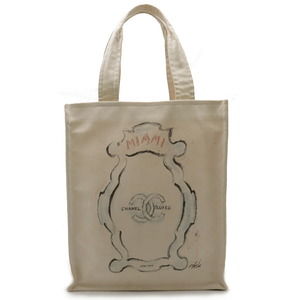 Chanel Cruise Line Miami Tote Bag Canvas Ivory White